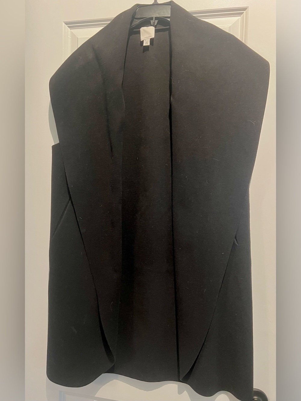 Halogen Black Open-Front Sleeveless Blazer